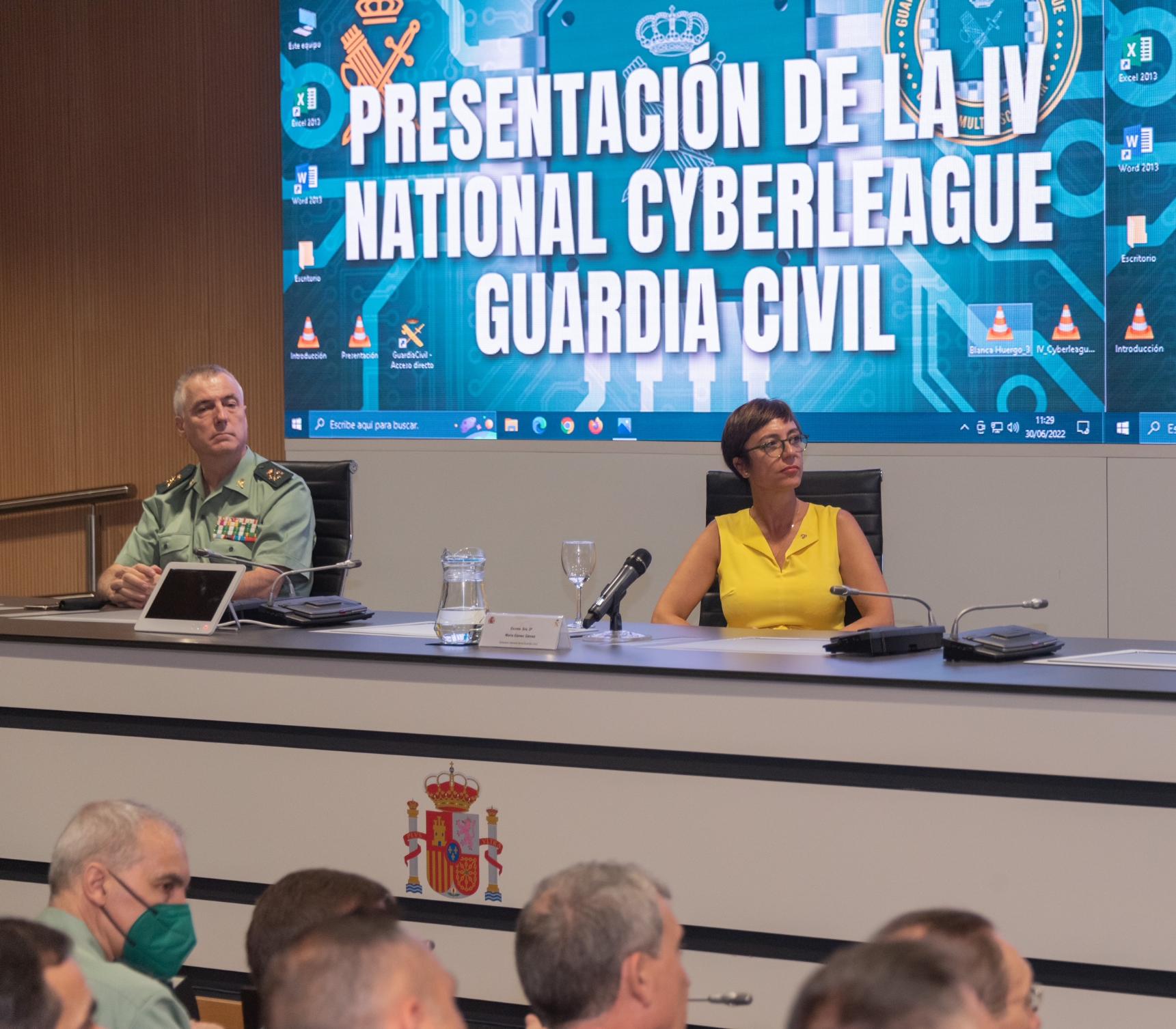 Presentacion IV Cyberleague por la directora general de la Guardia Civil