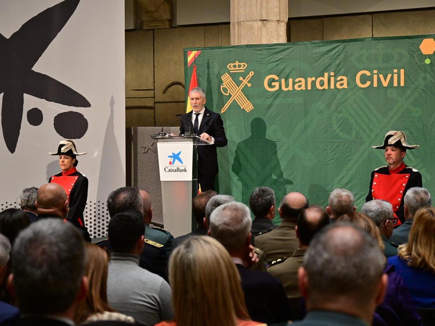 El ministro del Interior, Fernando Grande-Marlaska, durante la presentación del Centro de Fotografía Histórica de la Guardia Civil