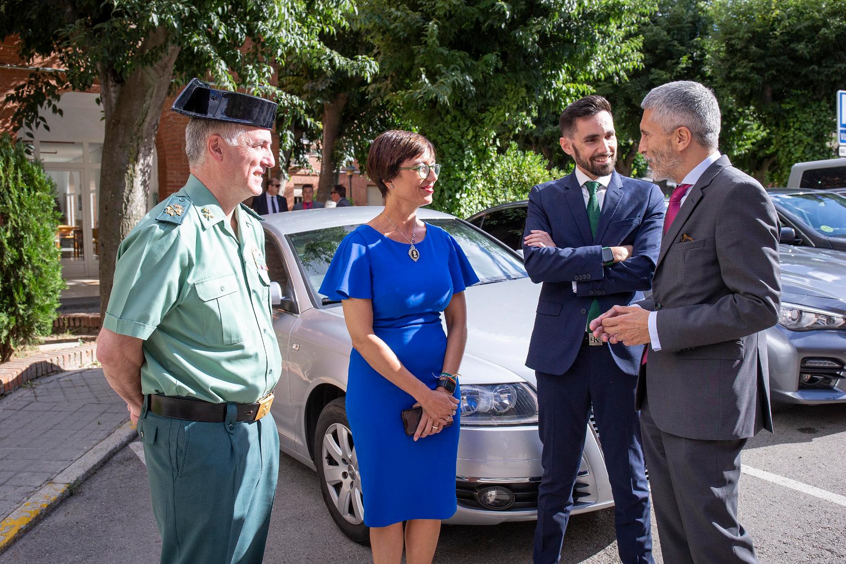 Imagen del ministro del Interior, el secretario de Estado de seguridad, y la directora general de la Guardia Civil