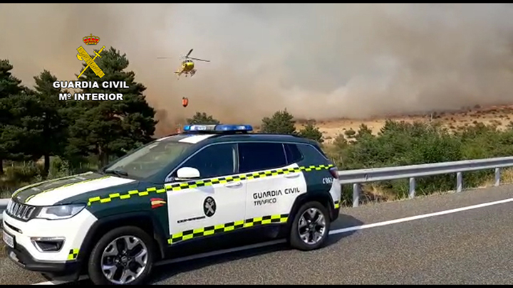 La Guardia Civil esclarece el origen del incendio de Navafría en Segovia y detiene al autor de un incendio en el Paraje Natural de Tinença de Benifassà en Castellón