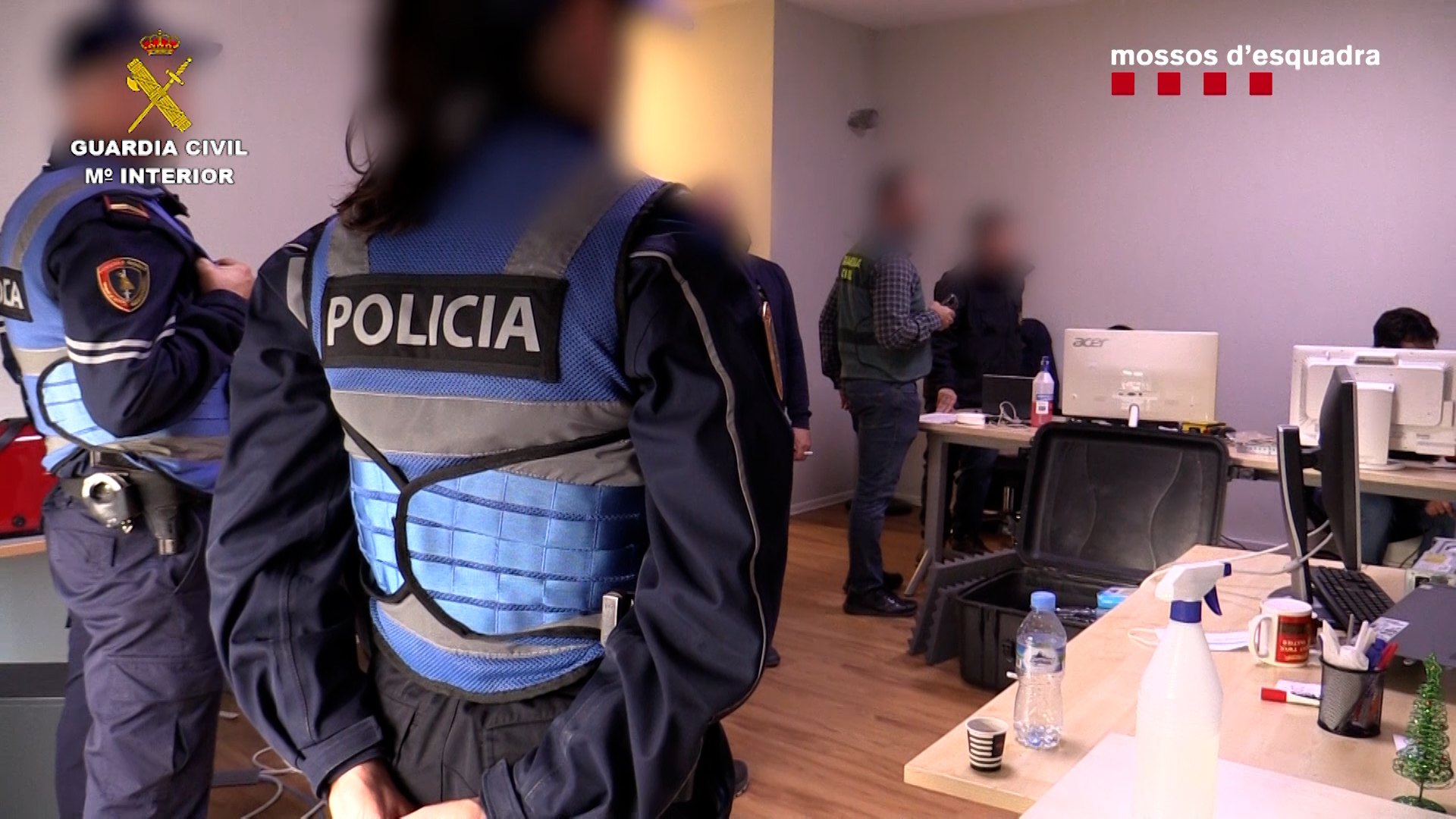 Guardia Civil y Mossos d’Esquadra desarticulan una organización criminal dedicada a estafas con criptomonedas en Albania