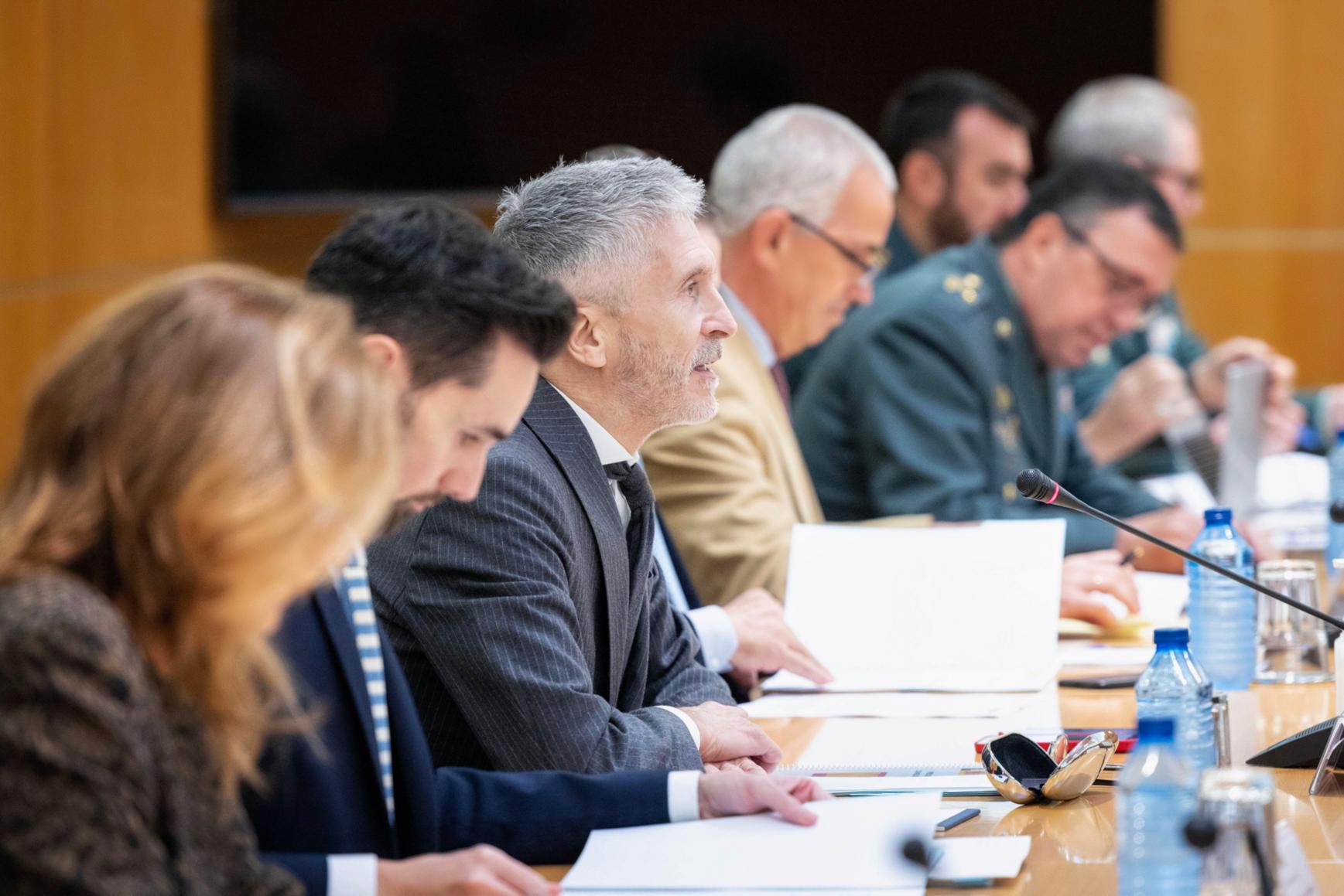 Grande-Marlaska preside la primera reunión preparatoria del dispositivo de seguridad para la Presidencia Española de la Unión Europea