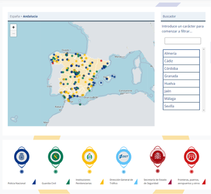 Interior lanza un mapa interactivo para consultar las nuevas comisarías y cuarteles que se están construyendo por toda España