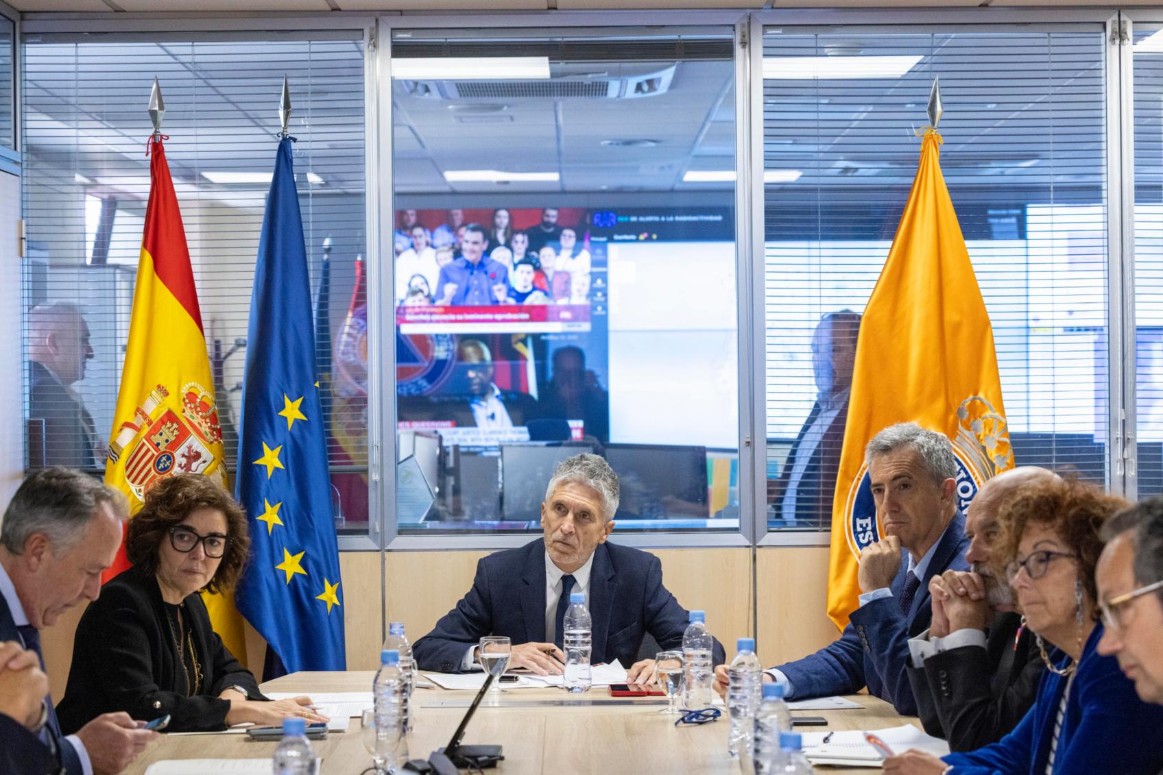 Grande-Marlaska preside la reunión de seguimiento de las emergencias de Protección Civil activas en España