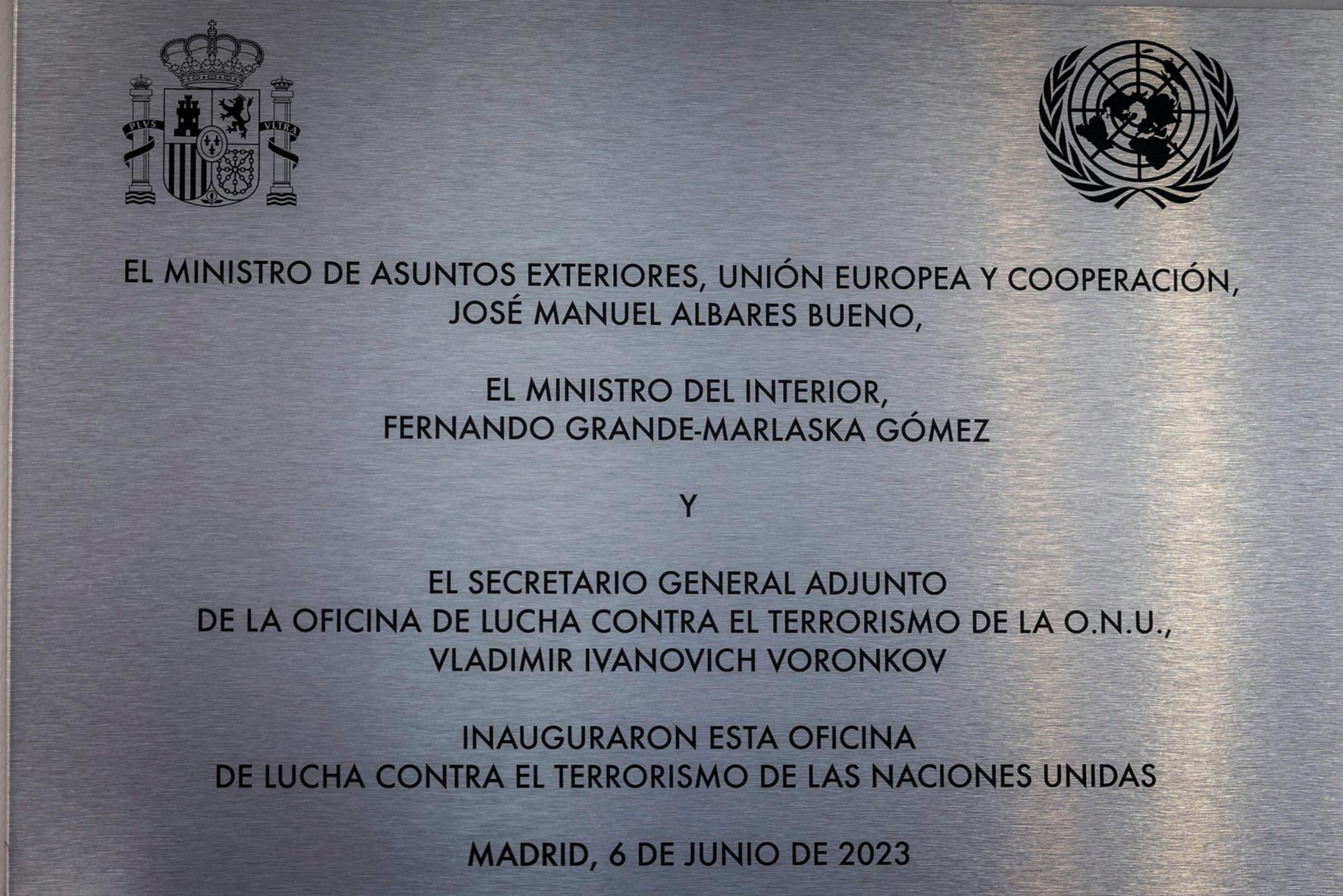 La ONU inaugura en Madrid la Oficina  de Lucha contra el Terrorismo de las Naciones Unidas