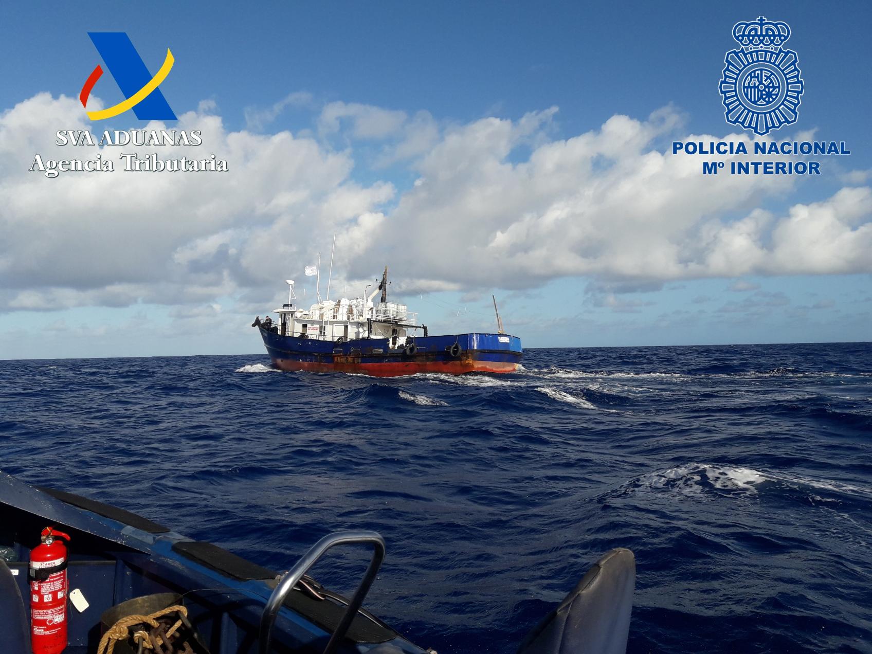 Intervenida en aguas próximas a Cabo Verde una tonelada de cocaína en un pesquero con destino a España