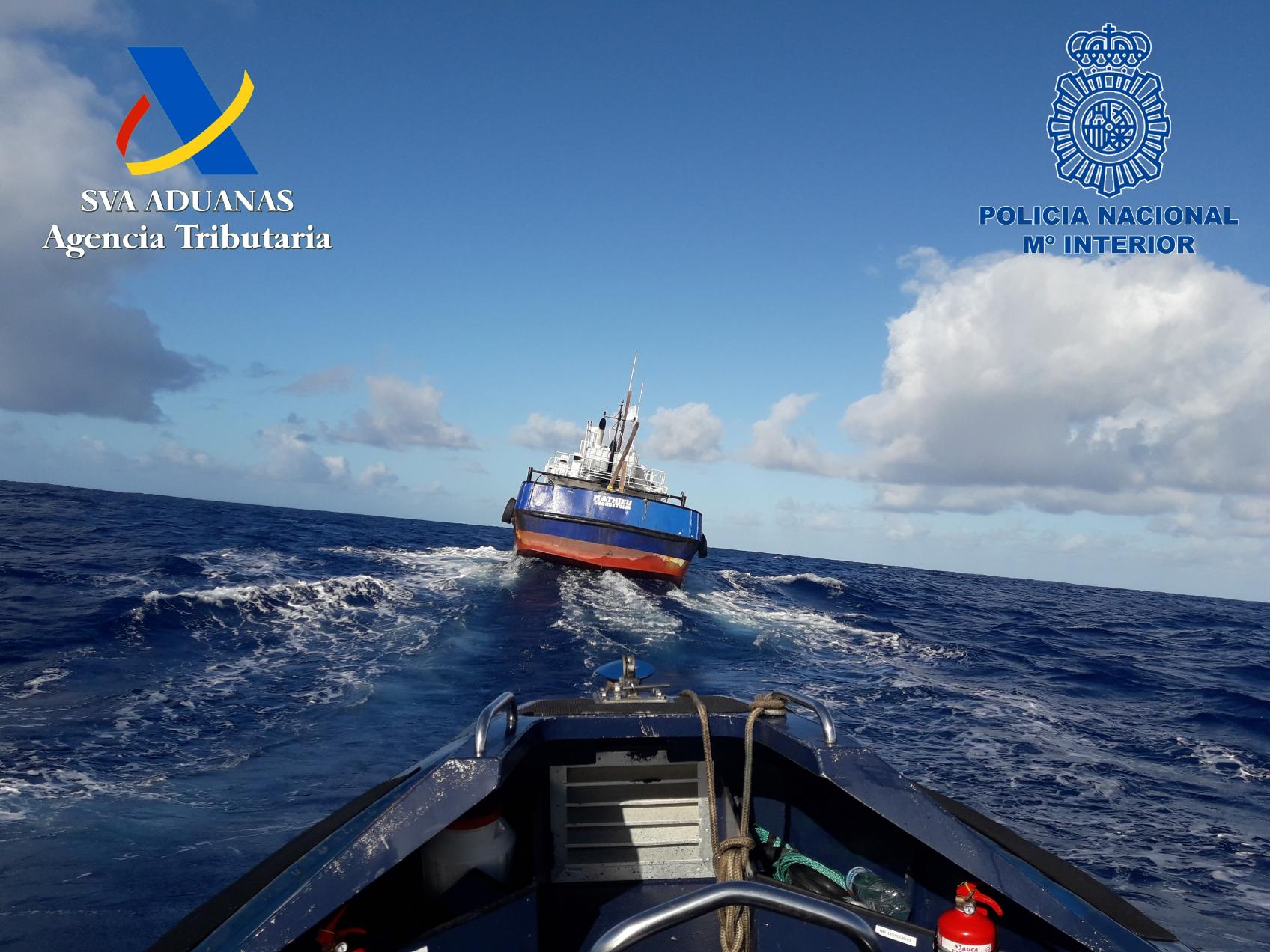 Intervenida en aguas próximas a Cabo Verde una tonelada de cocaína en un pesquero con destino a España