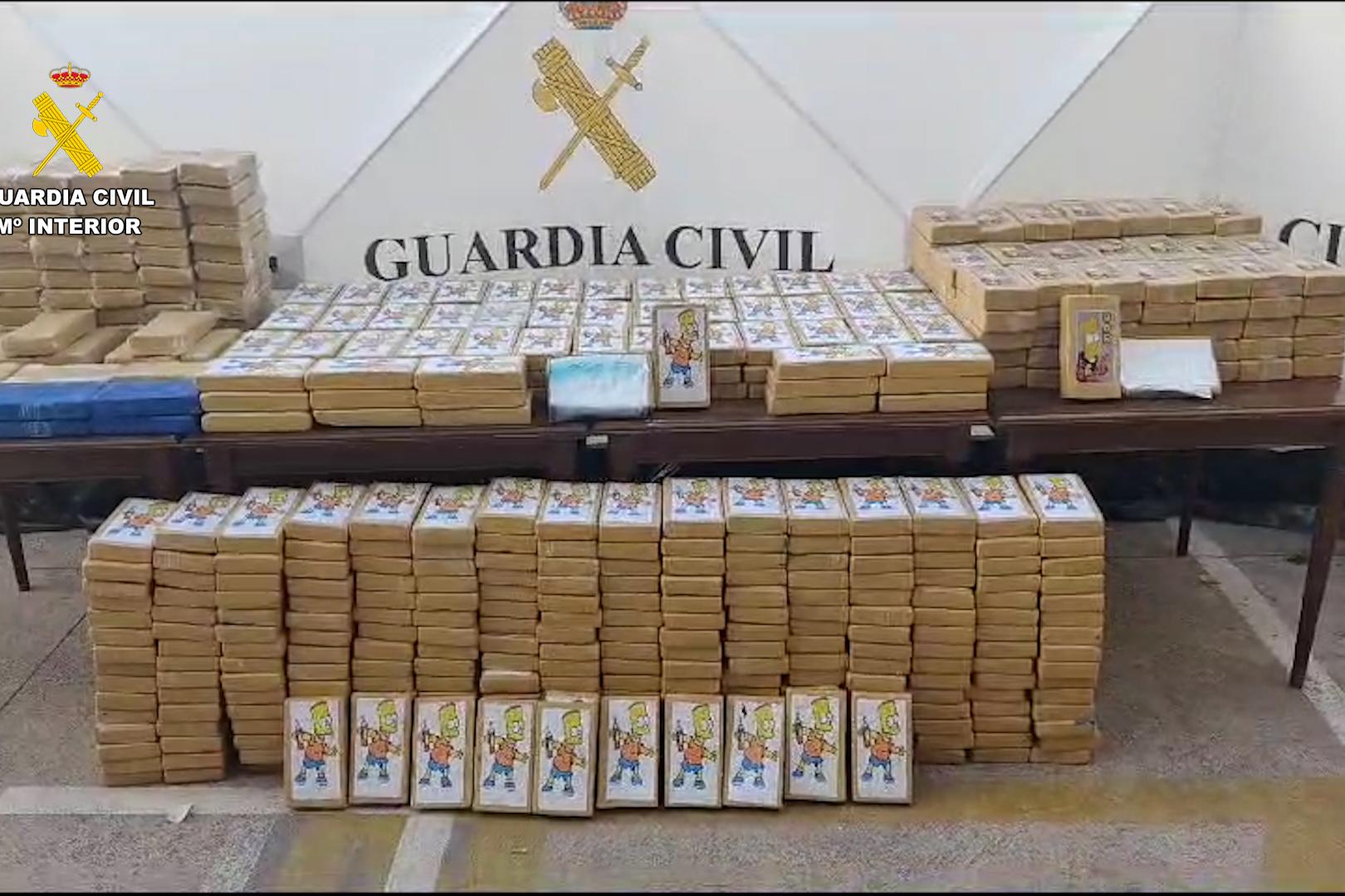 Imagen de los 600 kilos de cocaína Incautados, que encontraron ocultutos en un contenedor en un polígono de Quart de Poblet (Valencia)