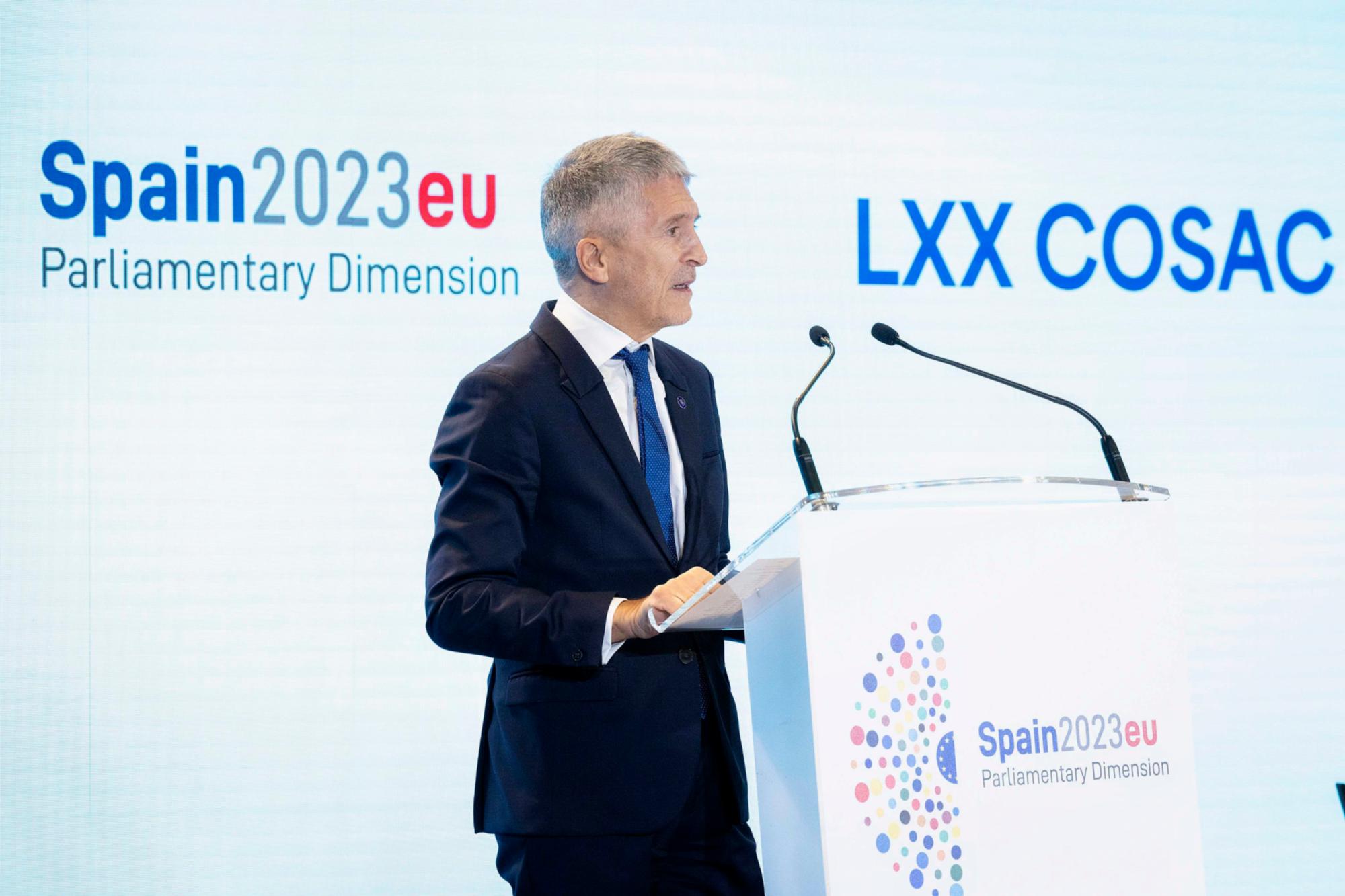El Ministro del Interior, Grande-Marlaska, interviene en la LXX Conferencia de Órganos Especializados en Asuntos Europeos (COSAC)
