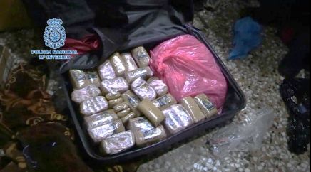 Paquetes de droga incautados por la Policía Nacional en la operación lupanar