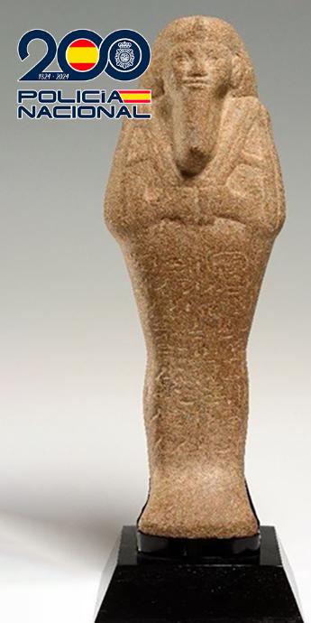 La Policía Nacional identifica a un anticuario por vender una escultura del faraón egipcio Taharqa procedente de expolio