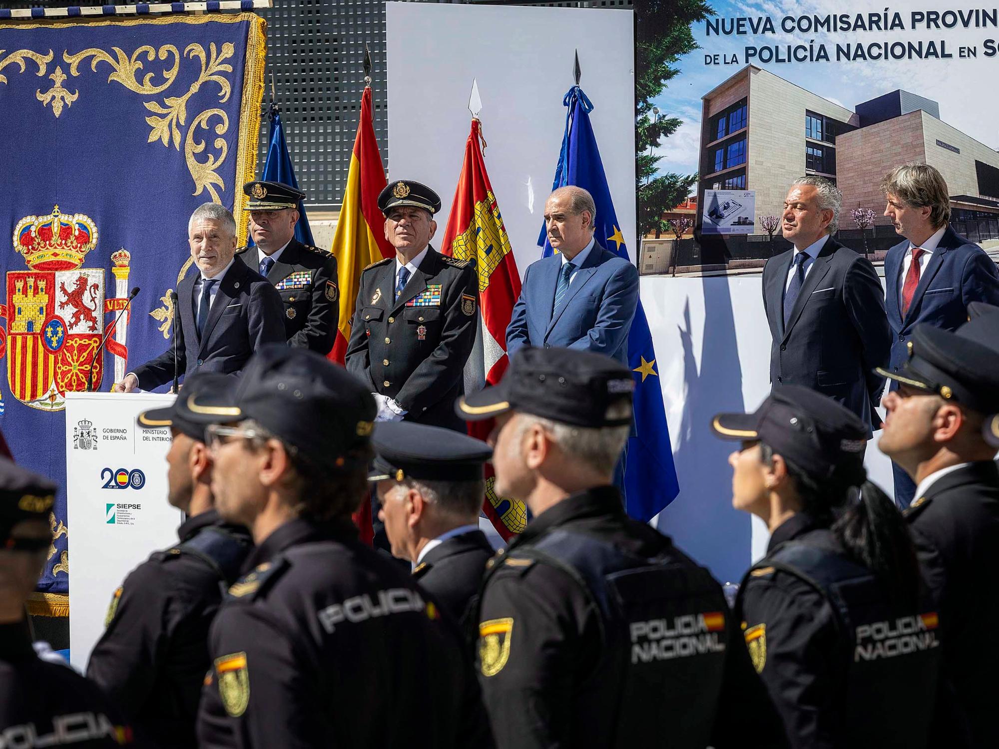 El Ministro de Interior, Fernando Grande-Marlaska, en la inauguración de la nueva comisaría provincial de Soria